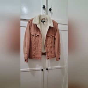 Forever 21 • Tan Corduroy Jacket • Sherpa Lining